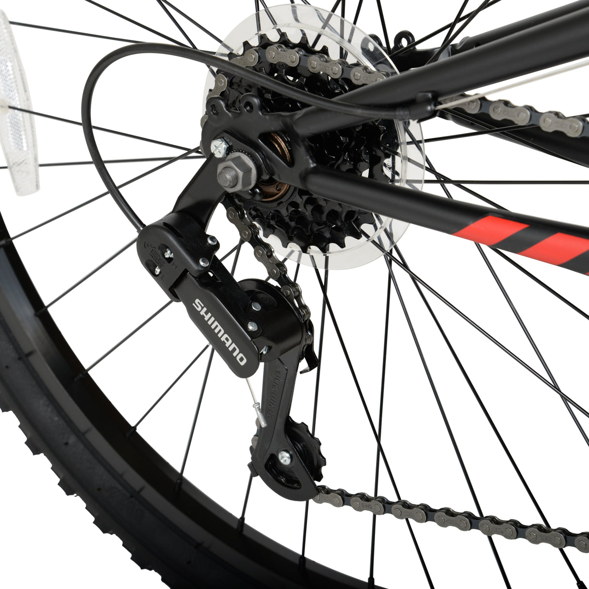 Hyper Bicycles Men's 26" Shocker Mountain Bike, Black/Red