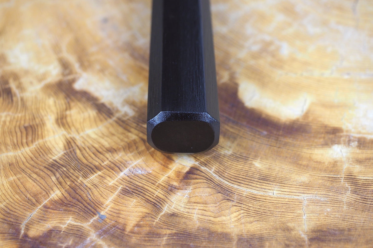 Sakai Jikko "Crater" Kiritsuke (K-tip) Kurouchi Wa-Gyuto Knife Blue Super Steel with Hammered Finish (20/23cm)
