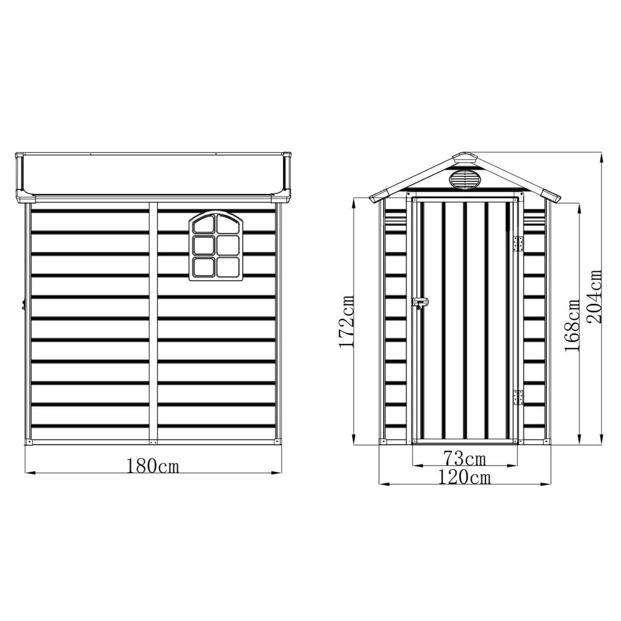 Jasmine 4x6 Plastic Apex Shed With Foundation Kit