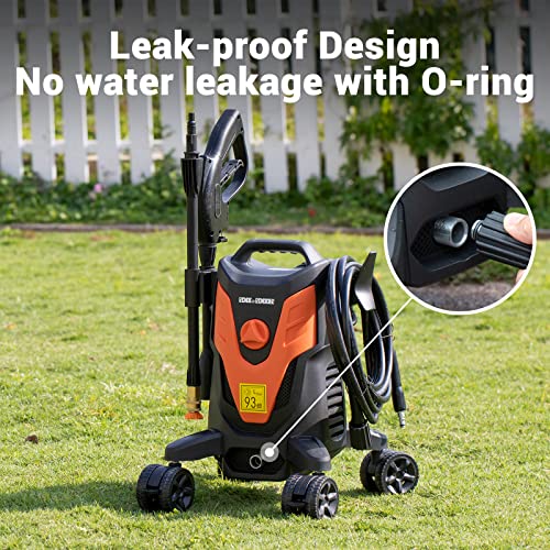 Rock&Rocker Powerful Electric Pressure Washer, 1950PSI Max 1.58 GPM