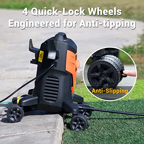 Rock&Rocker Powerful Electric Pressure Washer, 1950PSI Max 1.58 GPM