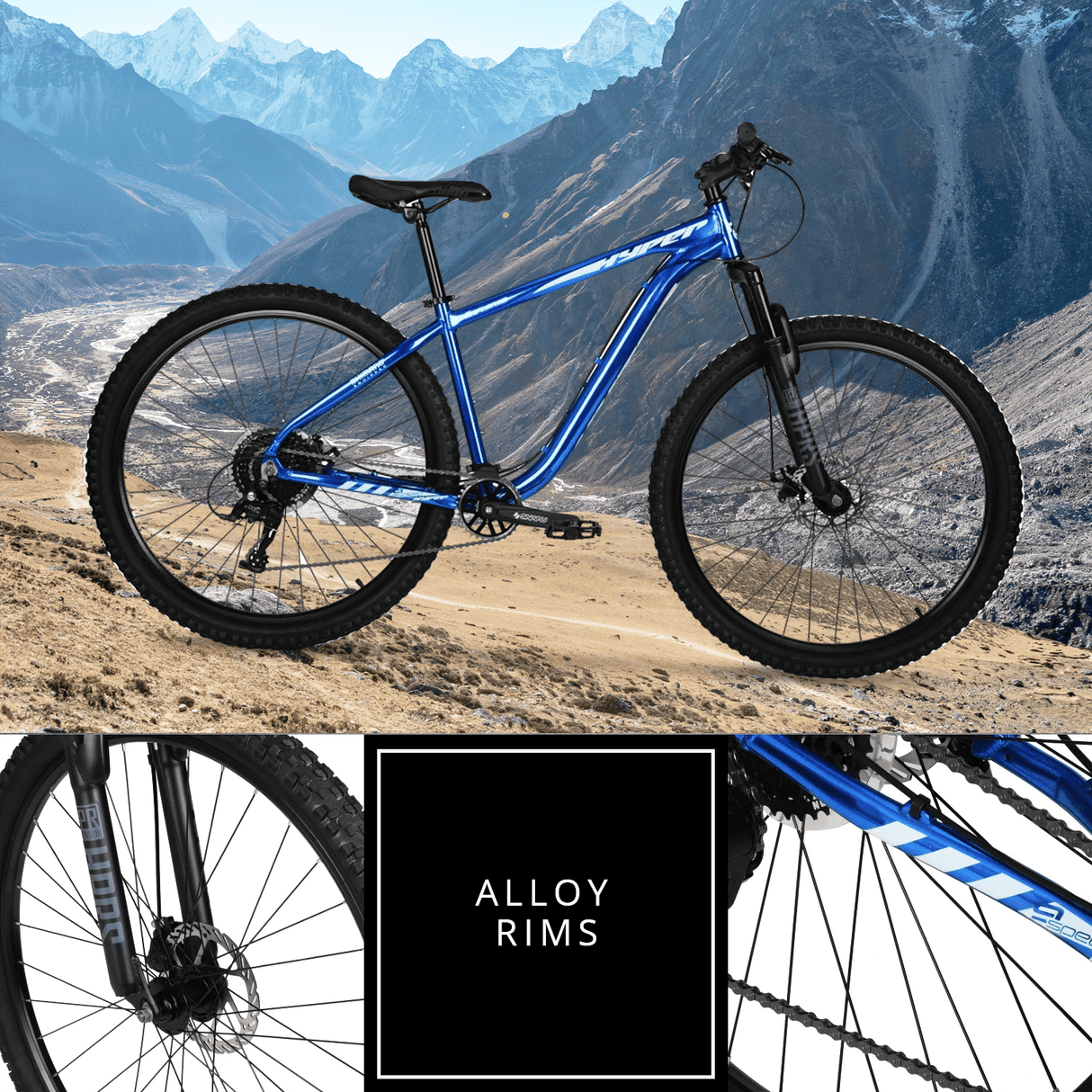 Hyper Bicycle Men's 29" Explorer Mountain Bike, Hard Tail, Blue