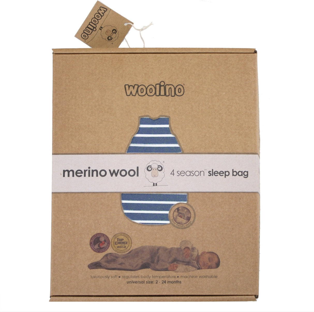 4 Season Ultimate Toddler Sleep Bag, Merino Wool, 2 - 4 Years, Navy Blue