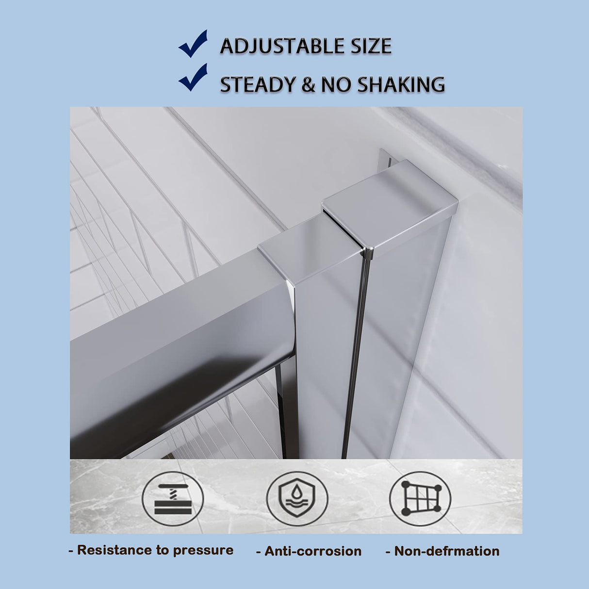 SUNNY SHOWER 36 in. W x 36 in. D x 72 in. H Chrome Finish Corner Entry Enclosure With Sliding Doors And White Square Base