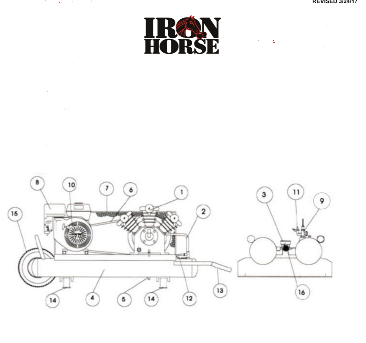 Iron Horse Gas Air Compressor