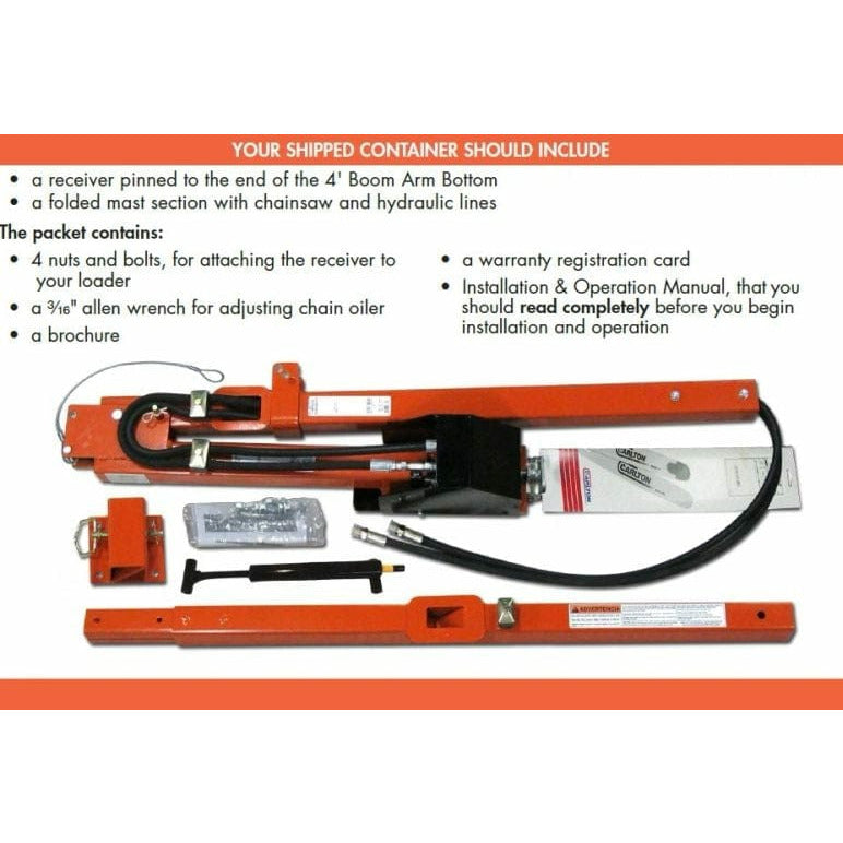 LimbSaw 8 Hydraulic 20" Skid Steer Tractor Chainsaw, Limbinator, - LS8