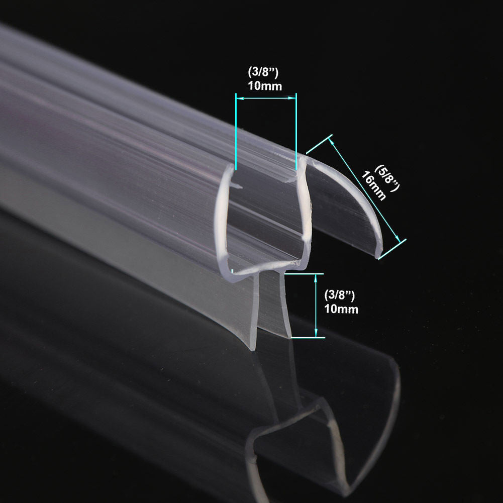 SUNNY SHOWER 36 in.L Bottom Sweep Seal Wipe Drip Rail Fit 3/8 in. Frameless Thickness Glass Shower Door