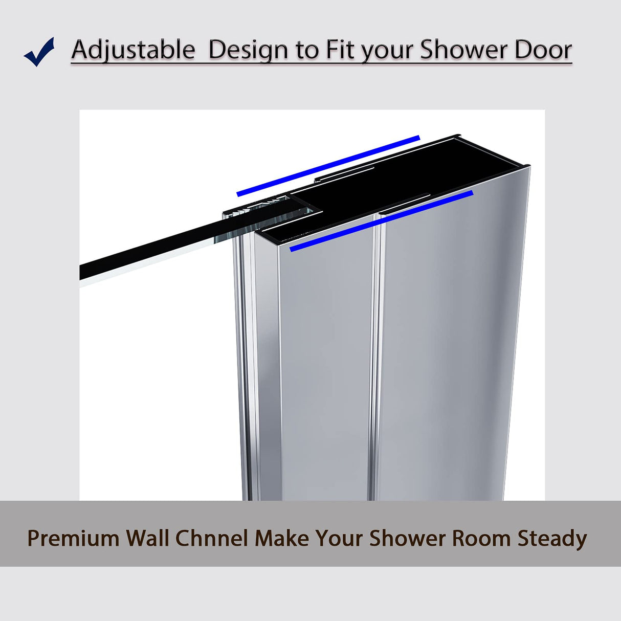 ELEGANT Corner Entry Enclosure With Pivot Doors 36 in. W x 36 in. D x 72 in. H Chrome Finish
