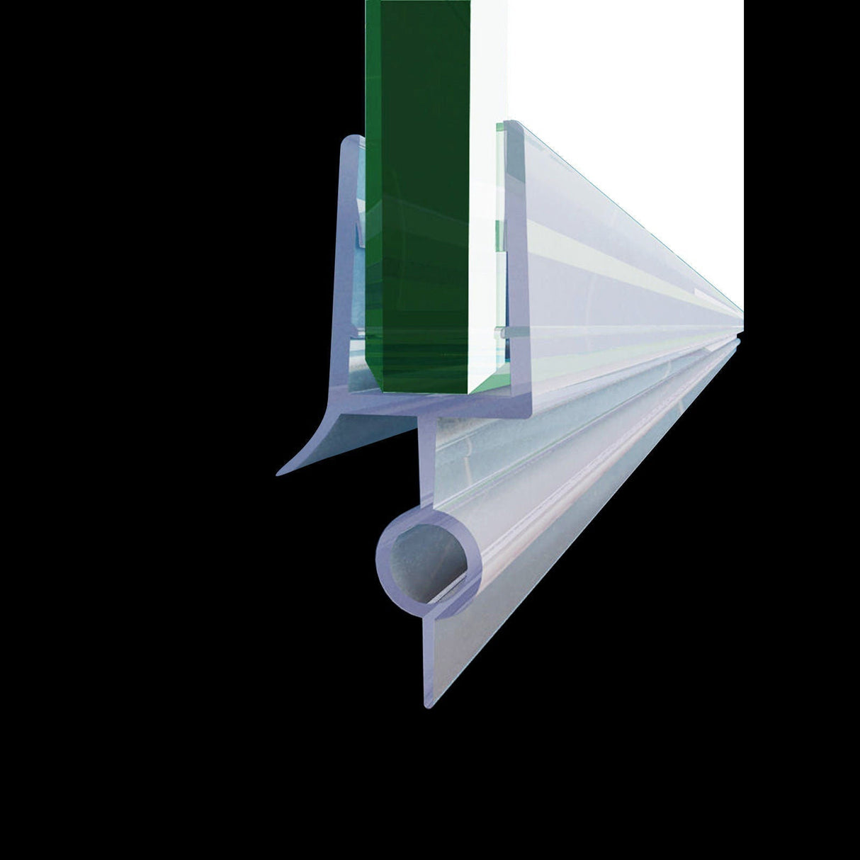 SUNNY SHOWER 28 in.L Bottom Sweep Seal Wipe Drip Rail Fit 1/4 in. Frameless Shower Door