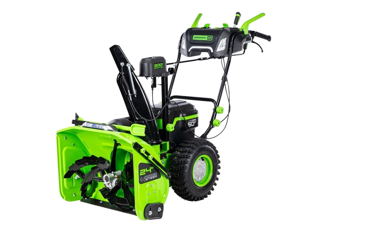 60V 24" Two-Stage Snow Blower with (2) 8.0 Ah Batteries and Dual-Port Charger