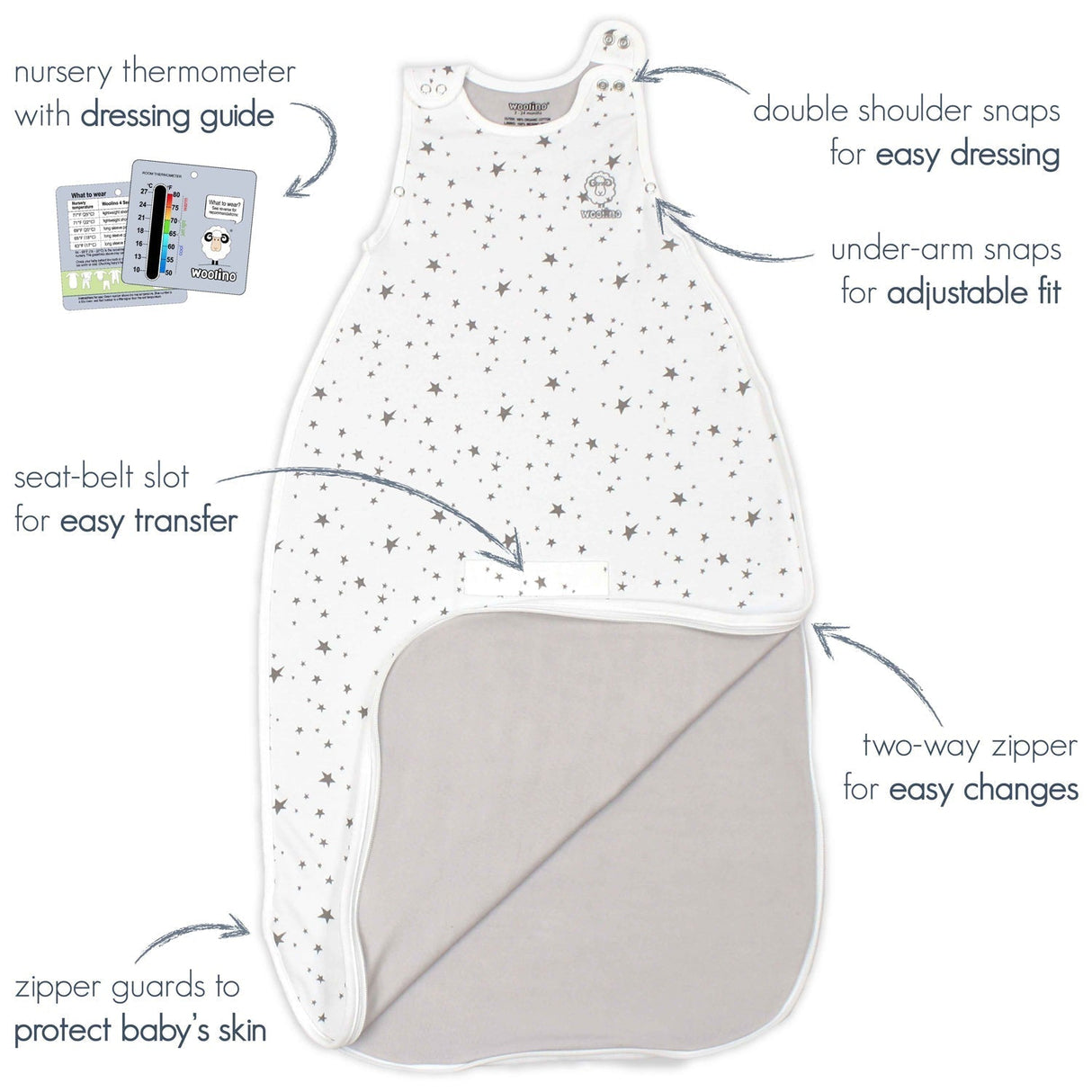 4 Season Ultimate Baby Sleep Bag, Merino Wool, 2 Months - 2 Years, Rose