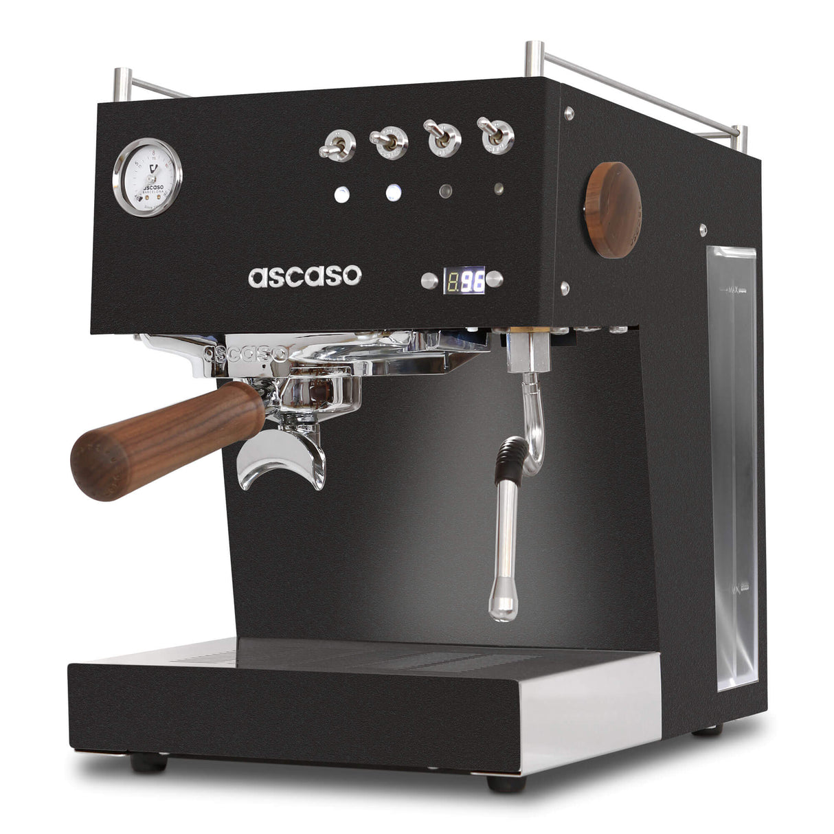 Steel UNO PID, Programmable Espresso Machine w/ Volumetric Controls, Single Thermoblock, 120V (Black)