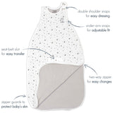 4 Season Ultimate Toddler Sleep Bag, Merino Wool, 2 - 4 Years, Space - GLOW IN THE DARK
