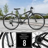 Hyper Bicycles 700c Urban Bike for Adults, Gray