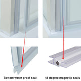 SUNNY SHOWER 1/4 Inch Frameless Chrome Finish Pivot Shower Door