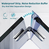 SUNNY SHOWER 1/4 inch Frameless Chrome Finish Bi-Fold Shower Door