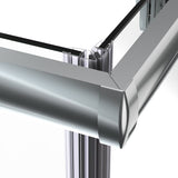 SUNNY SHOWER 36 in. W x 36 in. D x 72 in. H Chrome Finish Corner Entry Enclosure With Sliding Doors