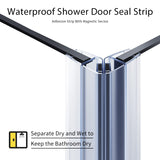 SUNNY SHOWER 36 in. W x 36 in. D x 72 in. H Black Finish Corner Entry Enclosure With Sliding Doors And White Square Base