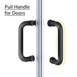 SUNNY SHOWER 36 in. W x 36 in. D x 72 in. H Black Finish Corner Entry Enclosure With Sliding Doors And White Square Base
