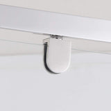 SUNNY SHOWER 36.7 in. W x 36.7 in. D x 71.8 in. H Frosted Chrome Finish Pivot Enclosures With Pivot Door And White Quadrant Bases