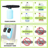 PowRyte Electric Pressure Washer with Hose Reel, Foam Cannon