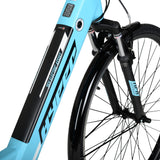 Hyper Bicycles E-Ride 700C 36V Electric Commuter E-Bike for Adults, Pedal-Assist, 250W Motor, Blue