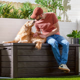 Keter Westwood 150 Gallon Outdoor Furniture Storage Deck Box, Espresso