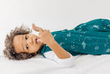 4 Season Ultimate Toddler Sleep Bag, Merino Wool, 2 - 4 Years, Space - GLOW IN THE DARK