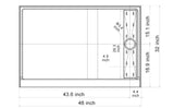 SUNNY SHOWER 32 in. W x 48 in. D x 4 in. H White Right Drain Rectangular Bases