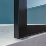 SUNNY SHOWER 34 in. W x 72 in. H Black Finish Walk-in Shower Enclosures