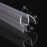 SUNNY SHOWER 36 in.L Bottom Sweep Seal Wipe Drip Rail Fit 3/8 in. Frameless Thickness Glass Shower Door